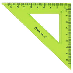 Набор чертежный средний BRAUBERG &laquo;FRUITY&raquo; (линейка 20 см, 2 треугольника, транспортир), пенал, 210771