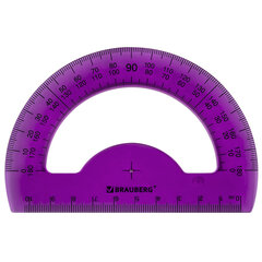 Набор чертежный средний BRAUBERG &laquo;FRUITY&raquo; (линейка 20 см, 2 треугольника, транспортир), пенал, 210771