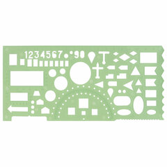 Линейка офицерская 20 см, BRAUBERG, зеленая, 65 тактических элементов, отливная шкала, 210833