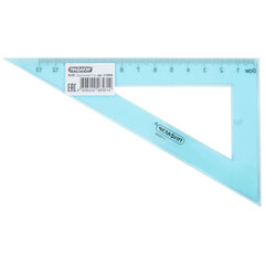 Треугольник пластиковый 30*13 см ПИФАГОР, тонированный, прозрачный, 210846