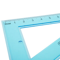 Треугольник пластиковый 30*13 см ПИФАГОР, тонированный, прозрачный, 210846