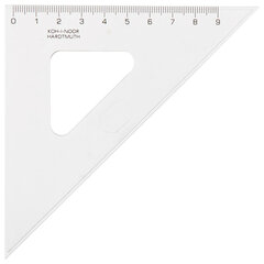 Набор чертежный малый KOH-I-NOOR (линейка 20 см, 2 треугольника, транспортир), прозрачный, европодвес, 750950