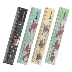 Линейка пластиковая 15 см BRAUBERG &laquo;МИЛЫЕ КОТЫ&raquo;, тонированная, ассорти, 210865