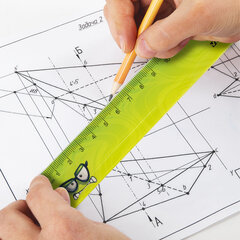 Линейка пластиковая 15 см BRAUBERG &laquo;МОНСТРИКИ&raquo;, тонированная, ассорти, 210866