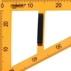 Треугольник прямоугольный для классной доски, пластиковый 50&times;30&times;50 см, с держателем, ПИФАГОР, 210874