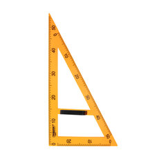 Треугольник прямоугольный для классной доски, пластиковый 50&times;30&times;50 см, с держателем, ПИФАГОР, 210874