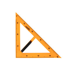 Треугольник прямоугольный для классной доски, пластиковый 30&times;30&times;50 см, с держателем, ПИФАГОР, 210875