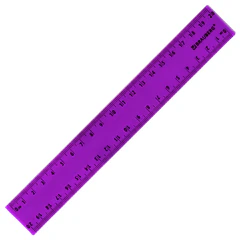 Линейки пластиковые 15, 20 см, неоновые, BRAUBERG, НАБОР 2 штуки, европодвес, 210887