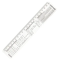 Линейка пластиковая 20 см BRAUBERG, справочная, алгебра, 210896
