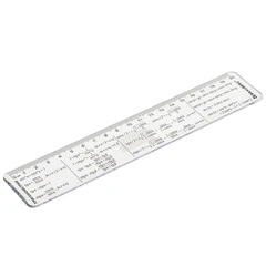 Линейка пластиковая 20 см BRAUBERG, справочная, тригонометрия, 210898