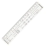 Линейка пластиковая 20 см BRAUBERG, справочная, тригонометрия, 210898