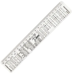 Линейка пластиковая 20 см BRAUBERG, справочная, английский язык, 210900