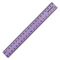 Линейки пластиковые 20 см, пастельные, BRAUBERG, НАБОР 4 штуки, пенал, 210905
