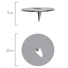 Кнопки канцелярские STAFF &laquo;EVERYDAY&raquo;, 12 мм х 100 шт., РОССИЯ, в картонной коробке, 220009