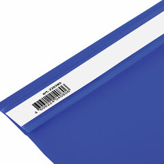 Скоросшиватель пластиковый BRAUBERG, А4, 130/<wbr/>180 мкм, синий, 220385