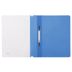 Скоросшиватель пластиковый BRAUBERG, А4, 130/<wbr/>180 мкм, голубой, 220386