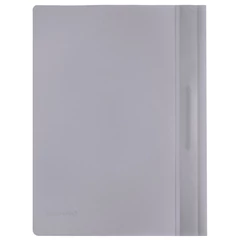 Скоросшиватель пластиковый BRAUBERG, А4, 130/<wbr/>180 мкм, серый, 220387