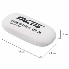 Ластик FACTIS OV 24 (Испания), 49&times;24&times;9 мм, цвет ассорти, овальный, мягкий, CMFOV24