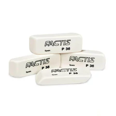 Ластик FACTIS P 36 (Испания), 56&times;20&times;9 мм, белый, прямоугольный, скошенные края, CPFP36B