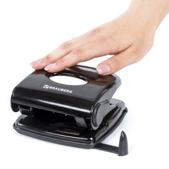 Дырокол металлический BRAUBERG &laquo;Style&raquo;, до 40 листов, ассорти (синий/<wbr/>черный), 220947