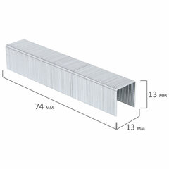 Скобы для степлера №23/<wbr/>13, 1000 штук, BRAUBERG, от 30 до 80 листов, 220951