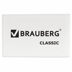 Ластик BRAUBERG &laquo;Classic&raquo;, 26&times;17&times;7 мм, белый, прямоугольный, 221033