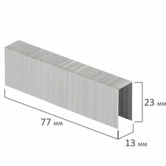 Скобы для степлера №23/<wbr/>24, 1000 штук, СВЕРХПРОЧНЫЕ, от 110 до 200 листов, BRAUBERG, 221165