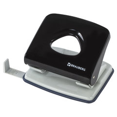 Дырокол металлический BRAUBERG &laquo;PN-100M&raquo;, до 30 листов, ассорти (синий/<wbr/>черный), 221277