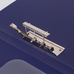 Папка с боковым металлическим прижимом и внутренним карманом BRAUBERG &laquo;Диагональ&raquo;, темно-синяя, до 100 листов, 0,6 мм, 221357