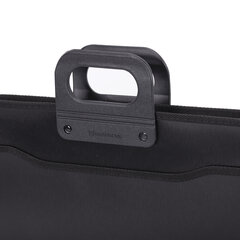 Папка-портфель пластиковая BRAUBERG А4+ (390&times;320&times;120 мм), 4 отделения, фактура под дерево, черная, 221391