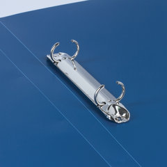 Папка на 2 кольцах BRAUBERG &laquo;Office&raquo;, 21 мм, синяя, до 120 листов, 0,5 мм, 221611