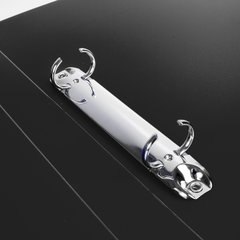 Папка на 2 кольцах BRAUBERG &laquo;Office&raquo;, 21 мм, черная, до 120 листов, 0,5 мм, 221612