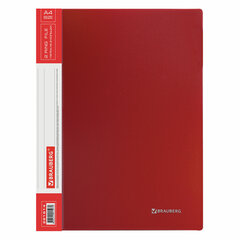 Папка на 2 кольцах BRAUBERG &laquo;Стандарт&raquo;, 25 мм, красная, до 170 листов, 0,8 мм, 221614