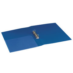 Папка на 2 кольцах BRAUBERG &laquo;Стандарт&raquo;, 25 мм, синяя, до 170 листов, 0,8 мм, 221615