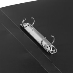 Папка на 2 кольцах BRAUBERG &laquo;Стандарт&raquo;, 25 мм, черная, до 170 листов, 0,8 мм, 221616