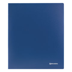 Папка на 2 кольцах BRAUBERG &laquo;Стандарт&raquo;, 40 мм, синяя, до 300 листов, 0,9 мм, 221617