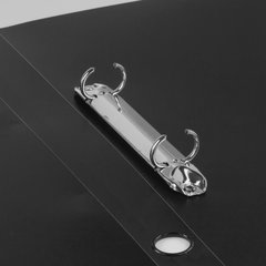 Папка на 2 кольцах BRAUBERG &laquo;Стандарт&raquo;, 40 мм, черная, до 300 листов, 0,9 мм, 221618