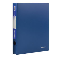 Изображение товара Папка на кольцах BRAUBERG Стандарт А4 синяя до 300 листов 40 мм