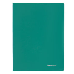 Папка с металлическим скоросшивателем BRAUBERG стандарт, зеленая, до 100 листов, 0,6 мм, 221631