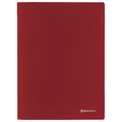 Папка с металлическим скоросшивателем BRAUBERG стандарт, красная, до 100 листов, 0,6 мм, 221632