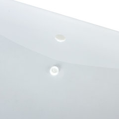 Папка-конверт с кнопкой BRAUBERG, А4, до 100 листов, прозрачная, 0,15 мм, 221638