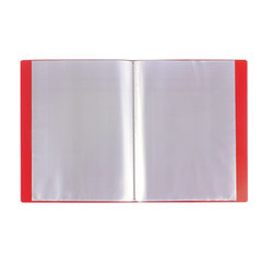 Папка 40 вкладышей BRAUBERG &laquo;Contract&raquo;, красная, вкладыши-антиблик, 0,7 мм, бизнес-класс, 221778