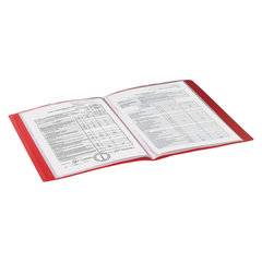 Папка 40 вкладышей BRAUBERG &laquo;Contract&raquo;, красная, вкладыши-антиблик, 0,7 мм, бизнес-класс, 221778