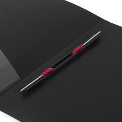 Папка с металлическим скоросшивателем и внутренним карманом BRAUBERG &laquo;Contract&raquo;, черная, до 100 л., 0,7 мм, бизнес-класс, 221781