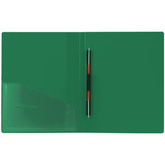 Папка с металлическим скоросшивателем и внутренним карманом BRAUBERG &laquo;Contract&raquo;, зеленая, до 100 л., 0,7 мм, бизнес-класс, 221784