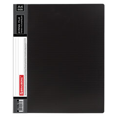 Папка на 2 кольцах BRAUBERG &laquo;Contract&raquo;, 35 мм, черная, до 270 листов, 0,9 мм, 221791