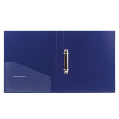Папка на 2 кольцах BRAUBERG &laquo;Contract&raquo;, 35 мм, синяя, до 270 листов, 0,9 мм, 221792