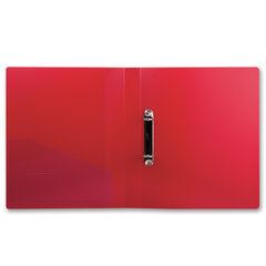 Папка на 2 кольцах BRAUBERG &laquo;Contract&raquo;, 35 мм, красная, до 270 листов, 0,9 мм, 221793