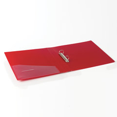 Папка на 2 кольцах BRAUBERG &laquo;Contract&raquo;, 35 мм, красная, до 270 листов, 0,9 мм, 221793