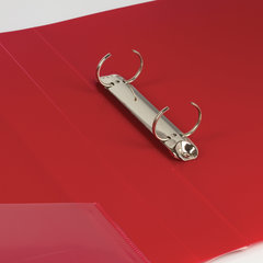 Папка на 2 кольцах BRAUBERG &laquo;Contract&raquo;, 35 мм, красная, до 270 листов, 0,9 мм, 221793